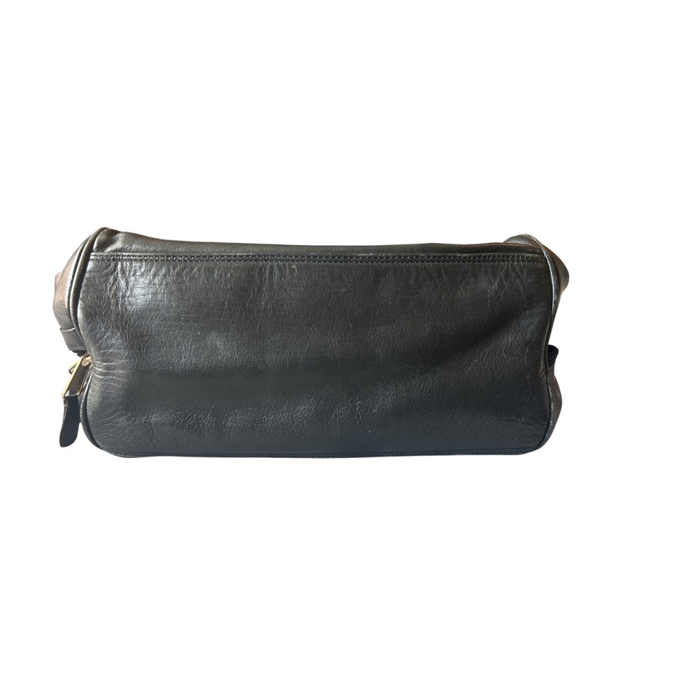 Vintage ILI New York Cowhide Leather Satchel Top Handle Bag Black 13" L X 9" H - Picture 2 of 11